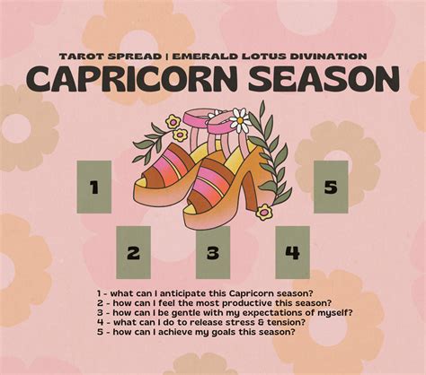 Capricorn Season Tarot Spread Emerald Lotus