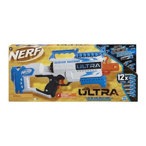 Nerf Ultra Scream Machine Motorized Blaster Gun 12 Sonic Screamer Darts