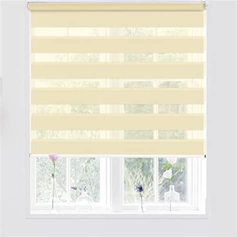 Kokorona Day And Night Zebra Roller Blinds Dual Layer Fabric Zebra