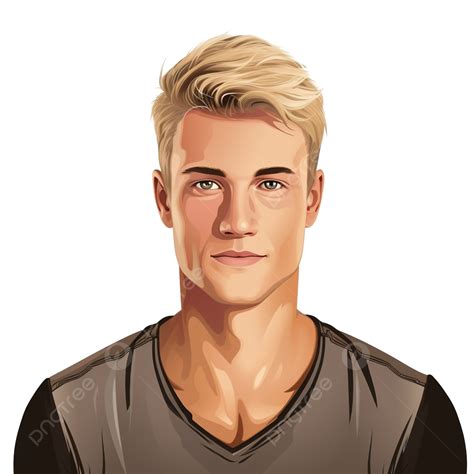 Avatar Of A Blonde Man Adult Face Character Png Transparent Image