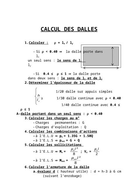 DOC Calcul Des Dalles DOKUMEN TIPS