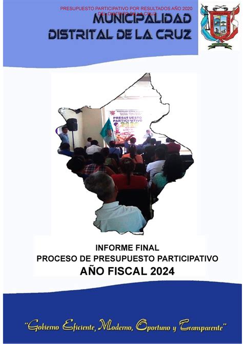 Informe Final Presupuesto Participativo 2024 INFORME FINAL PROCESO DE