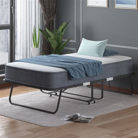 Zafly 46 Rollaway Folding Bed With 5 Inch Mattress Portable Guest