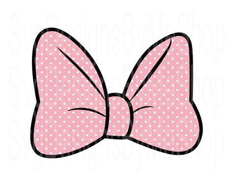 Pink Polka Dot Minnie Mouse Bow Mouse Bow Cut File Minnie Etsy