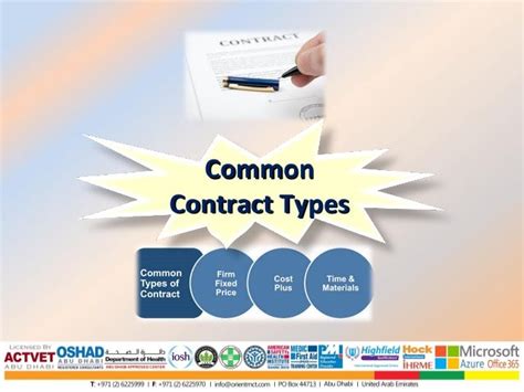 Common contract types