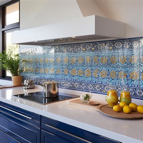 Premium Photo Illustration Of Moroccan Tiles Kitchen Splashback