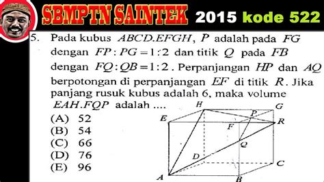 Dimensi Tiga Sbmptn 2015 Saintek 05 Youtube