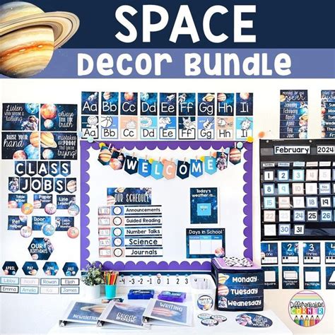 Space Classroom Decor Bundle Classroom Bulletin Board Display Posters