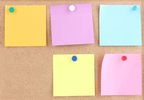 Premium Photo Colorful Sticky Notes On Board