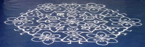 Kolam With Dots 15 To 8 Interlaced Type