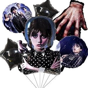 Pcs Wednesday Addams Party Balloons Wednesday Birthday Party