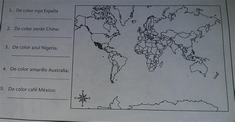 Localiza En El Mapa Los Pa Ses Que Se Piden E Iluminalos Como Se Indica