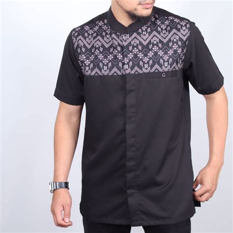 Jual Kurta Variasi Batik Lengan Pendek Bhn Toyobo Kemko Pakistan