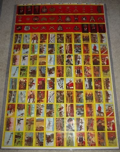 RARE RCMP Collectible 1973 OPC Uncut Sheet With Insert Cards