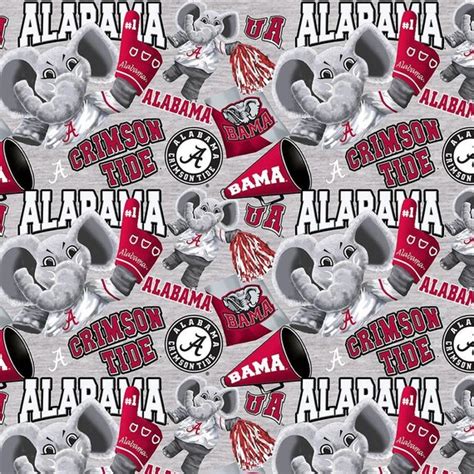 University of Alabama Mascot Fabric - Etsy