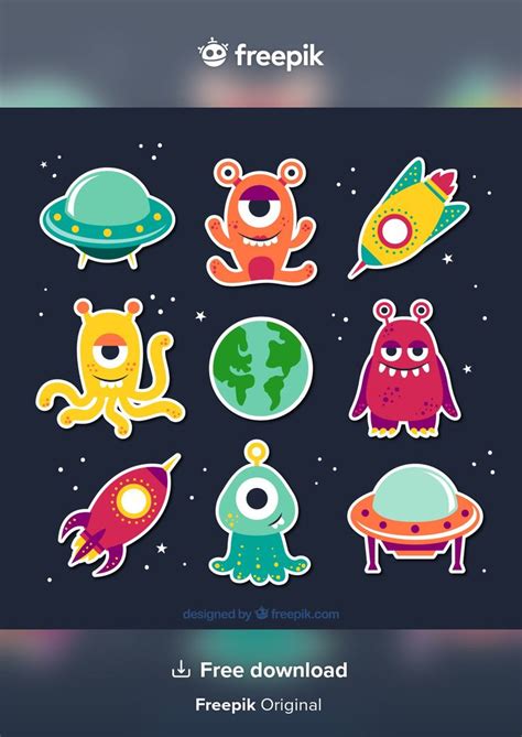 Extraterrestres De Dibujos Animados Vect Premium Vector Freepik Vector Personaje Dibu