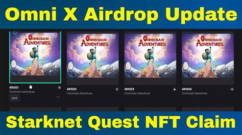 Omni X Airdrop Update Starknet Quest Nft Claim Youtube