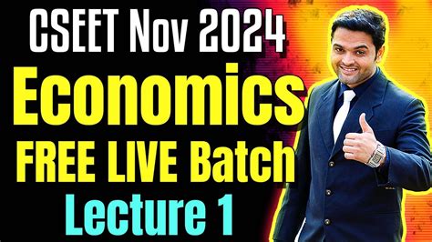 FREE CSEET Economics LIVE Batch Nov 2024 FREE CSEET Economics Video