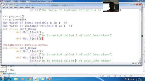 146 Python Class Self Parameter With Method Python Programming Tutorial For Beginner To Advance