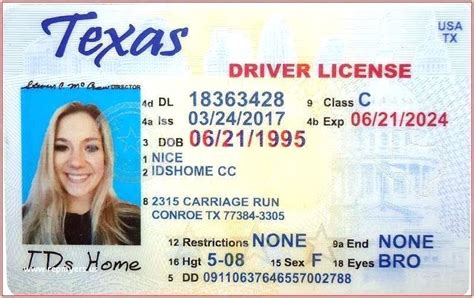 Texas Temporary Drivers License Template Printable Computer Tools