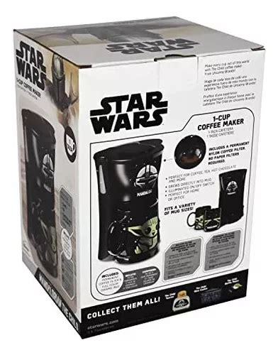 Cafetera Star Wars The Mandalorian Grogu 1 Taza Incluida Color Negro En