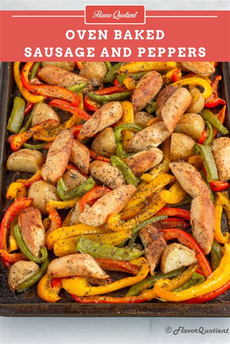 Oven Baked Sausage And Peppers Recipe Flavor Quotient