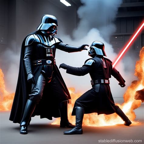 Darth Vader Vs Cal Kestis Battle Stable Diffusion Online