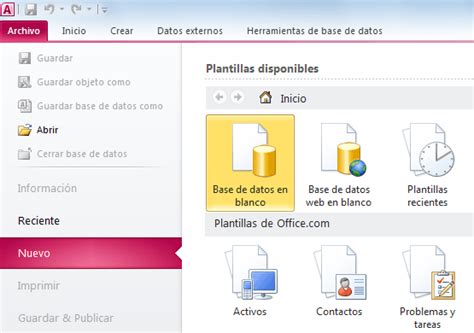 Crear Una Base De Datos En Access Excel Total