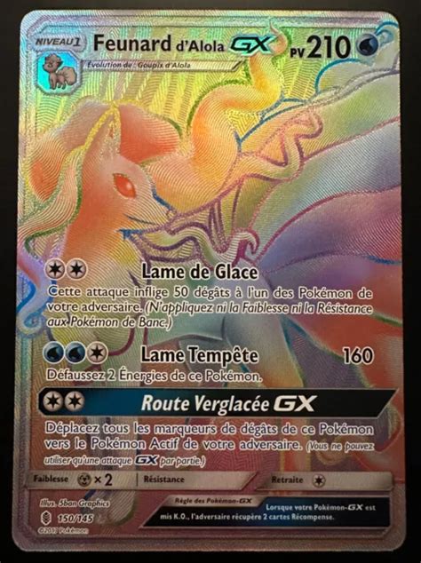 Carte Pok Mon Feunard D Alola Gx Secr Te Neuve Fr Eur