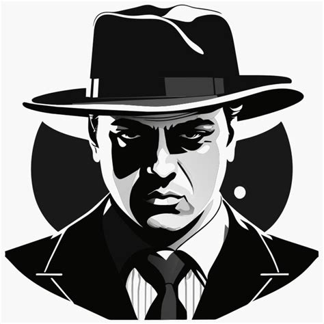 Premium Vector | Mafia black white vector illustration