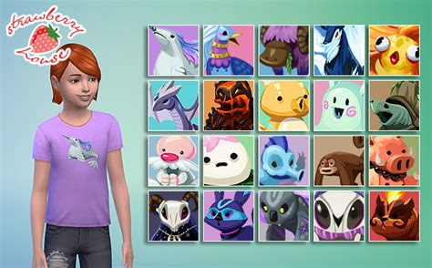 Simsworkshop: Voidcritters Tshirts by StrawberryHouseSims • Sims 4 Downloads