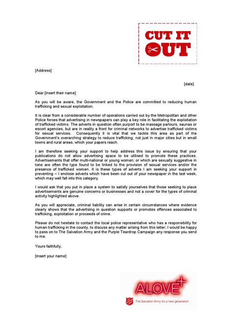 Cut It Out Letter For Editors By The Salvation Army Uk And Ireland Issuu