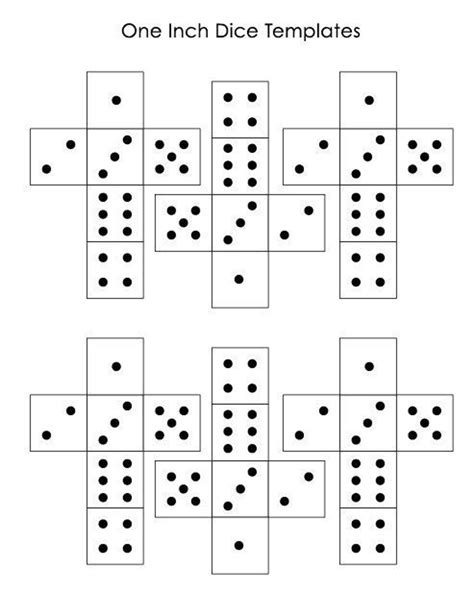 printable dice template   dice etsy