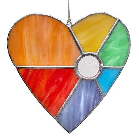 Heart Stained Glass Etsy