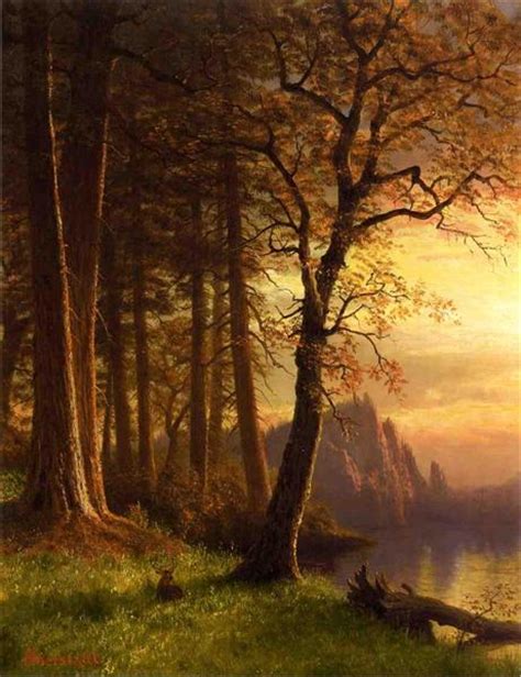 Sunset In California Yosemite Albert Bierstadt WikiArt Org