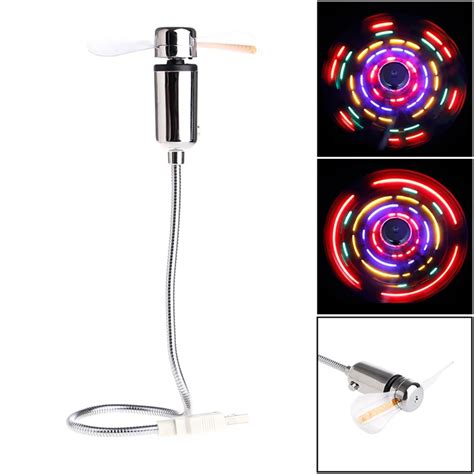 Ventilateur Usb Col De Cygne Flexible Lumi Re Led Rvb Bricolage Mini