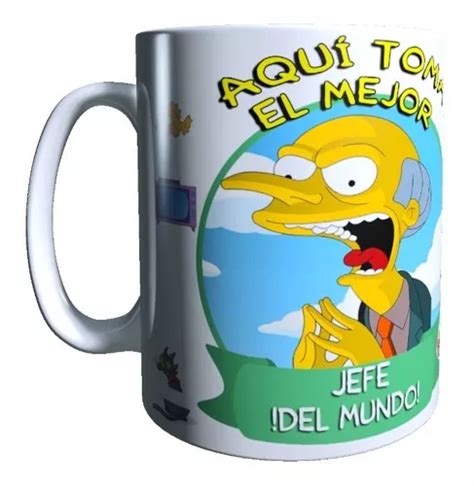 Taza Regalo Para El Mejor Jefe Sr Burns Los Simpsons Meses Sin