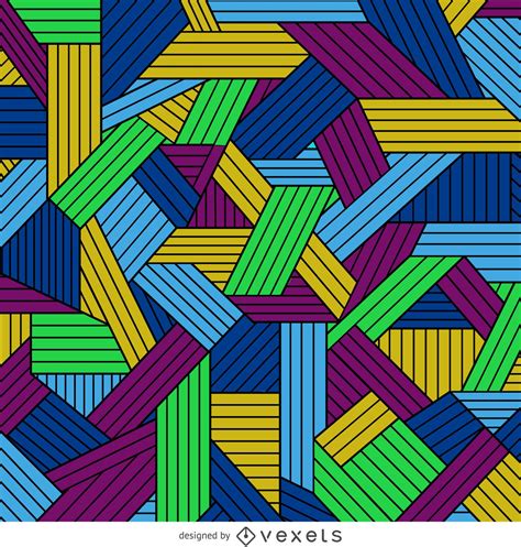 Colorful Geometrical Lined Background Vector Download