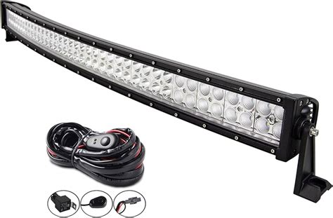 Auxtings Barre Lumineuse Led Incurv E De Cm Avec Spots Et