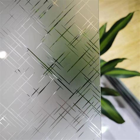 5mm 12mm Colorless Satin Acid Etched Glass Textured