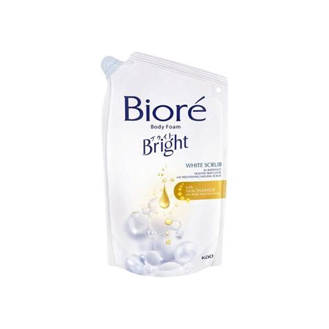 BIORE BODY BRIGHT WHITE SCRUB 220ML POUCH Indonesia Distribution Hub