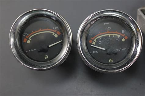 Boat Gauge Set Teleflex Vintage Gauges Speedometer Oil Water Temp Fuel