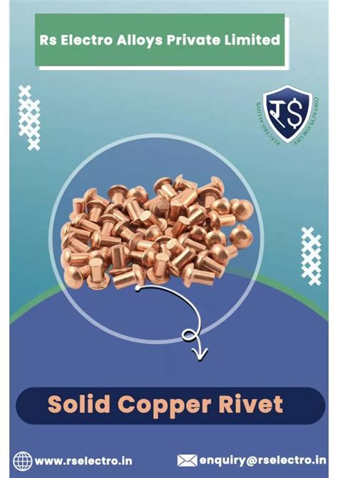 Ppt Solid Copper Rivet Manufacturers India Pdf By R S Electro