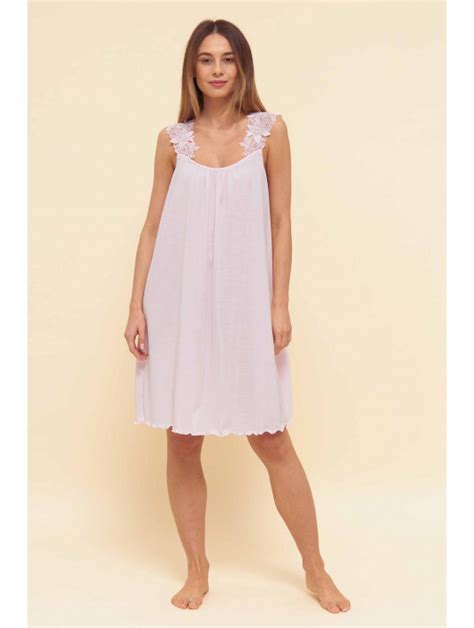 Feraud Cotton Sleeveless Nightgown Pink