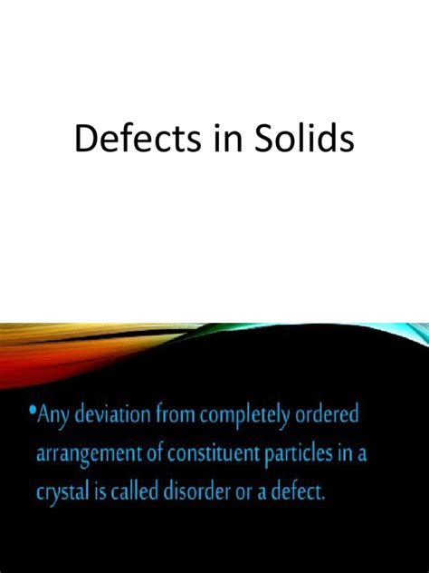 Defects In Solids Pdf Semiconductors Doping Semiconductor