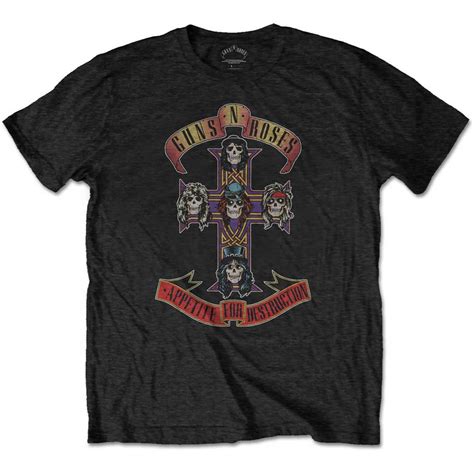 Guns N Roses Appetite For Destruction T Shirt Fuzz Bayonne