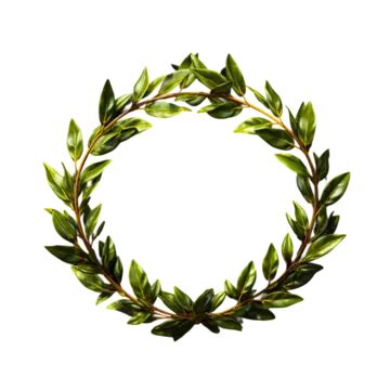 Green Laurel Wreath Png Image Leaf Frame Spring Png Transparent