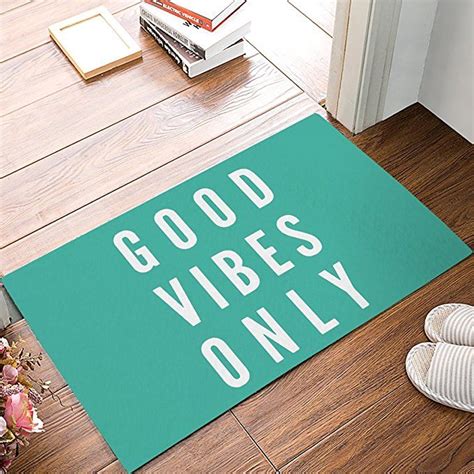 Charm Home Funny Saying And Quotes Good Vibes Only Doormats Entrance Mat