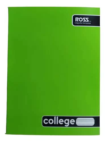 Pack X10 Cuaderno College Ross Caligrafia Horizontal 80hojas Color