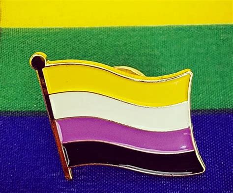 Non Binary Flag Enamel Pin Badge